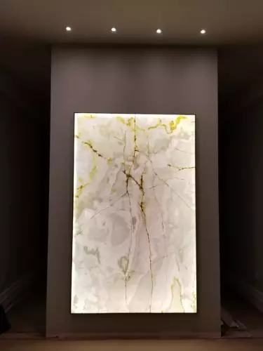Backlit Primastone Gold Leaf Onyx