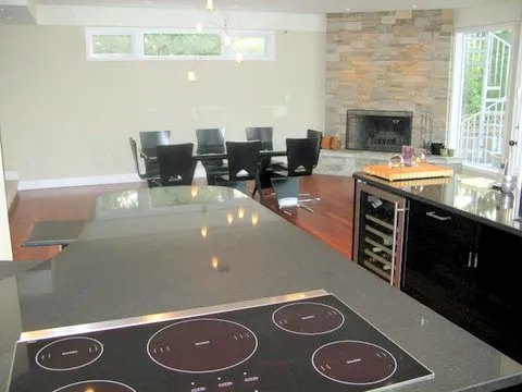 Black granite Piano Island