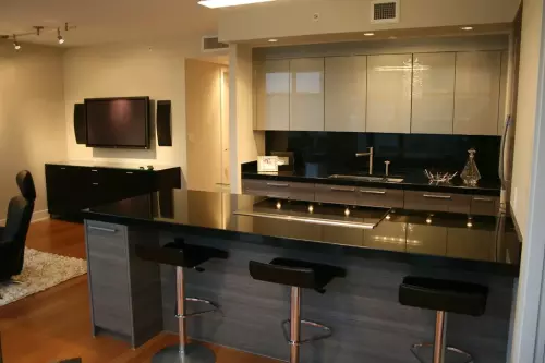 Downtown Black Granite Kitchen