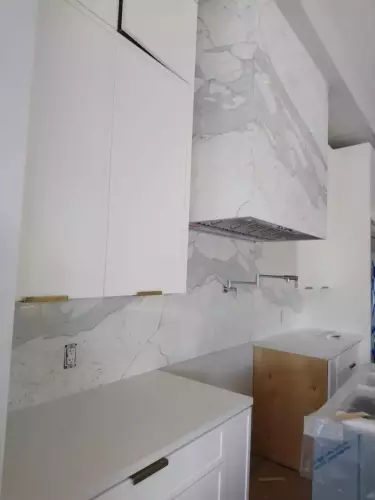 Prima Stone Statutario marble Kitchen - Hood