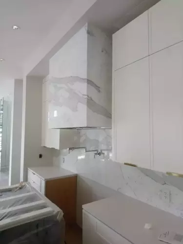 Prima Stone Statutario marble Kitchen -Hood