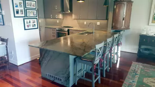 Green Quartzite Kitchen